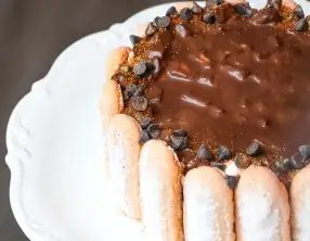 Charlotte Poire-Chocolat sans gélatine