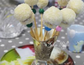 Cake pop- citron- miel et noix de coco