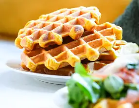 Gaufres salées à la courge butternut