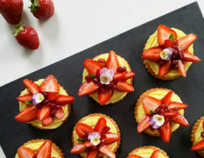Petites tartelettes aux fraises sans cuisson