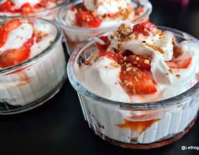 Mousse aux fraises et mascarpone