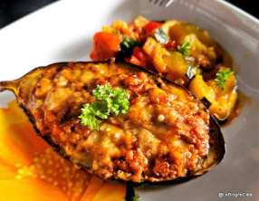 Aubergines farcies aux sardines