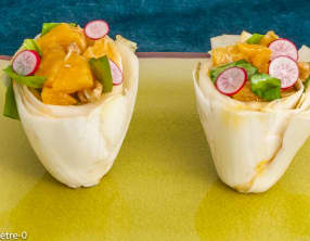 Coupes d’endive à l’orange et aux noix