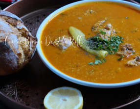 Chorba tchich, soupe traditionnelle à l'orge et à l'agneau