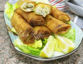 Boureks à l'émietté de crabe et pomme de terre