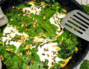 Fritatta épinards et burrata