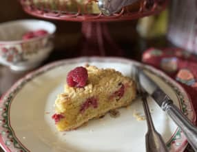 Tarte frangipane et framboises fraîches