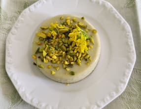 Panna cotta à la crème de pistaches
