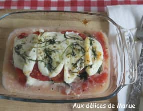 Cabillaud aux tomates et mozzarella