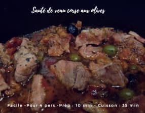 Sauté de veau corse aux olives