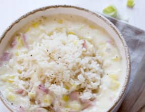 Poireaux au jambon sauce Mornay
