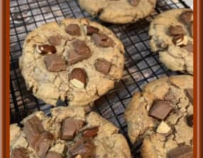 Cookies aux amandes et chocolat praliné