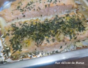 Pavés de saumon au pastis et estragon