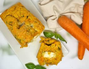 Cake carotte et bûche de chèvre