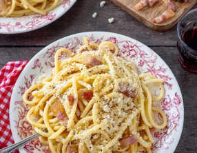 Pâtes à la carbonara comme en Italie