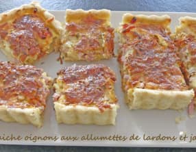 Quiche aux oignons lardons et jambon