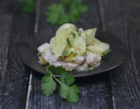 Tartare de dorade au concombre