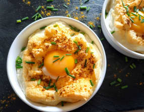 Oeufs nuages au curry