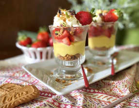 Tarte déstructurée aux fraises