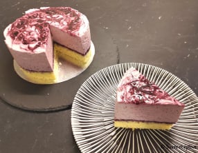Gâteau mousse aux myrtilles