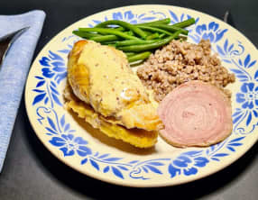 Volaille rôtie à l’andouille