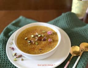 Crème brûlée à la pistache