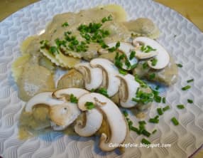 Aiguillettes de poulet sauce crémeuse aux champignons