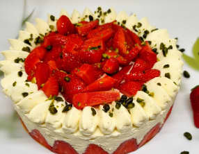 Fraisier crème diplomate