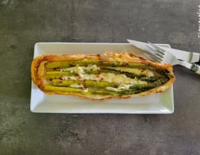 Barquette feuilletée aux asperges