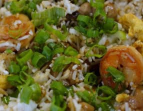Riz cantonais aux crevettes