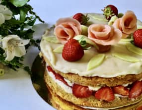 Fraisier à la crème diplomate