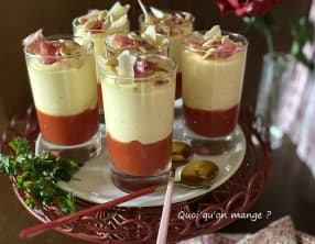 Verrines tiramisù tomates parmesan coppa