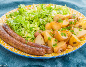 Merguez de boeuf aux pommes de terre nouvelles