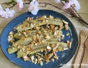 Bananes flambées aux amandes caramélisées