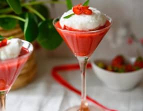 Iles flottantes fraises