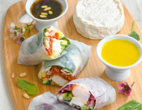 Duos de rouleaux de printemps et d’été au Pélardon AOP