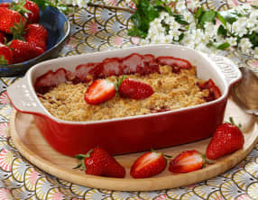 Crumble fraises et fève de tonka