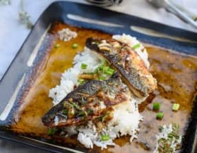 Maquereau grillé, sauce coréenne