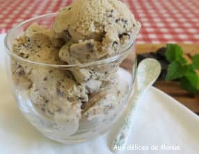 Glace gourmande menthe et chocolat noir