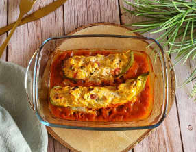 Poivrons farcis au riz et au fromage feta