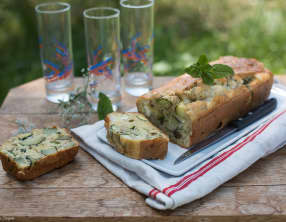 Cake courgettes chèvre menthe