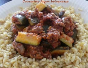 Courgettes façon bolognaise