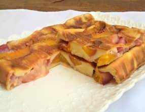 Clafoutis aux pêches moelleux