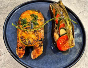 Darnes de saumon marinées et grillées à la plancha