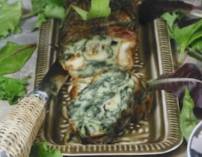 Terrine d'épinards et scarmorza fumée