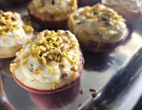 Pêches rôties farcies à la ricotta