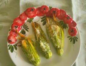 Fleurs de courgettes farcies