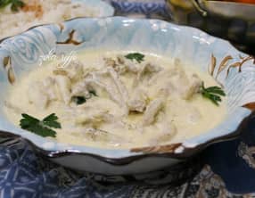 Aiguillettes de poulet à la crème au yaourt nature et citron