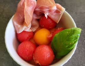 Salade de melon et de pastèque