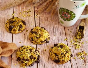 Cookies au chocolat et à la pistache